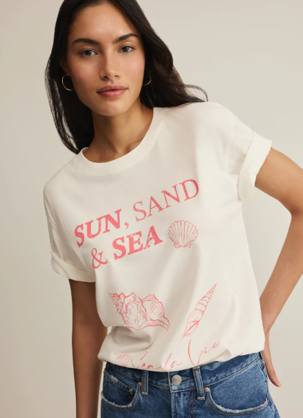Sea La Vie Boyfriend Tee- Sea Salt