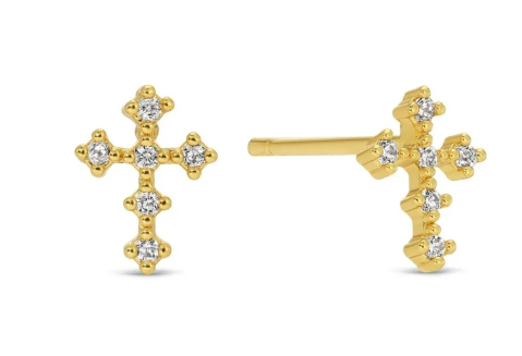 Multi Cross Gift Set of 3 Studs- Gold