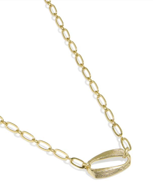 Kira Short Pendant Necklace Gold Metal