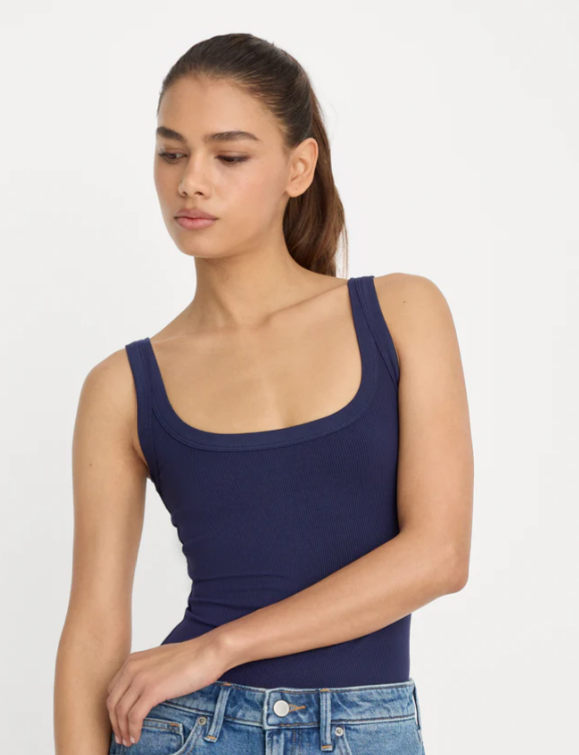 Modal Rib Tank Bodysuit- Horizon Ink - L