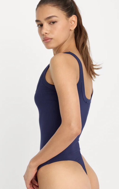 Modal Rib Tank Bodysuit- Horizon Ink - L