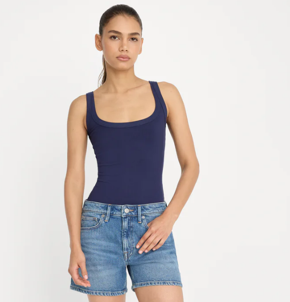 Modal Rib Tank Bodysuit- Horizon Ink
