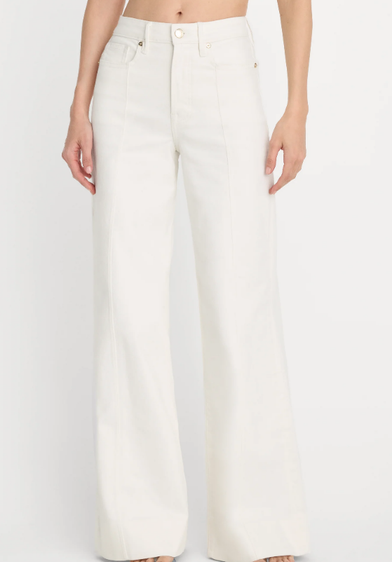 Good Waist Palazzo Jean- White - 4