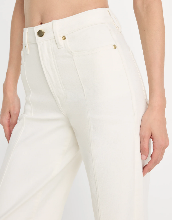 Good Waist Palazzo Jean- White
