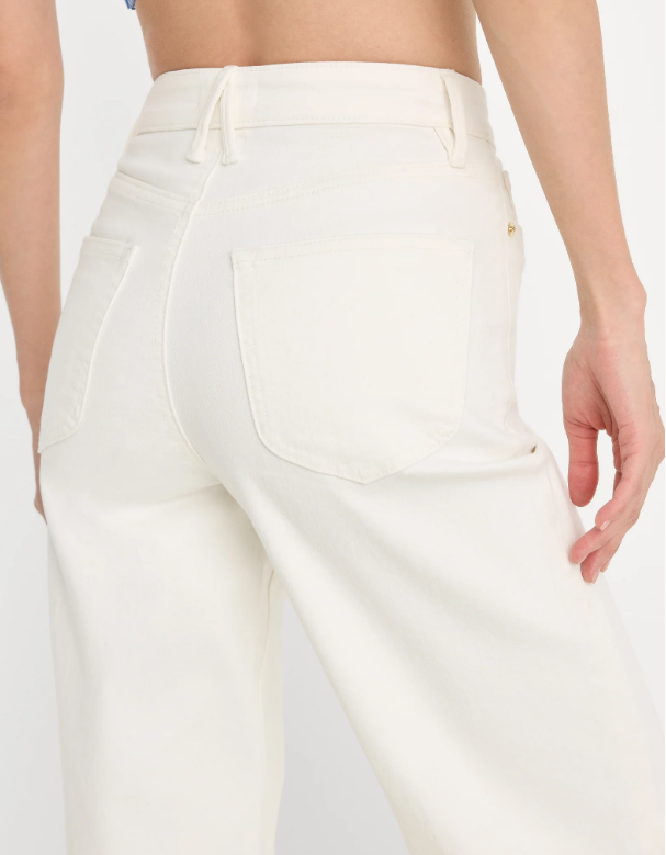 Good Waist Palazzo Jean- White