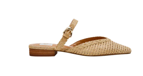 Domainica Woven Mule- Natural Raffia