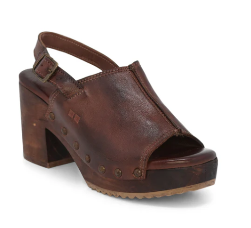 Marie Heeled Clog- Teak DD
