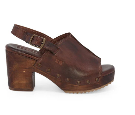 Marie Heeled Clog- Teak DD