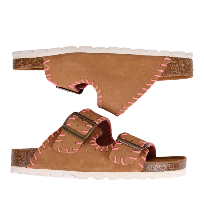 Mode Sandal- Tan Suede