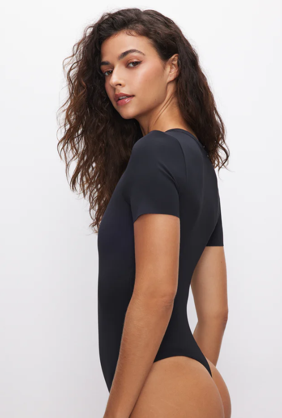 The Sculpting Modern Bodysuit- Black - M
