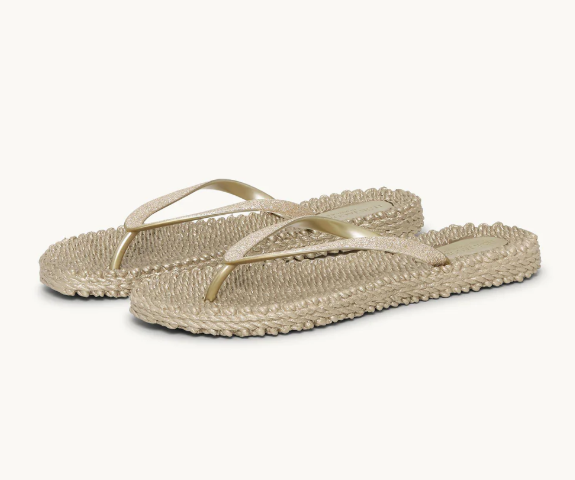 Cheerful Glitter Flipflops- Platin