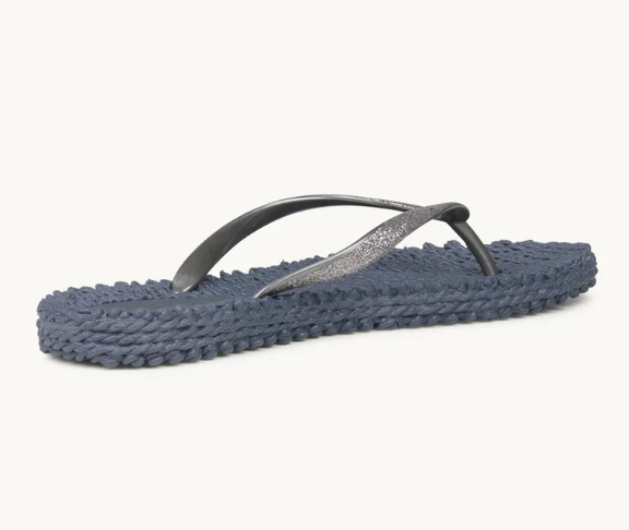 Cheerful Glitter Flipflops- Grey - 40 (9)