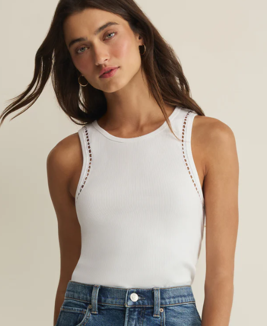 Boa Rib Tank- White