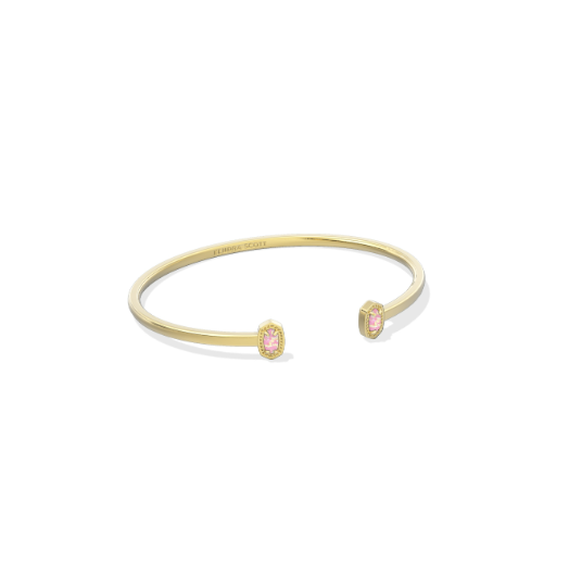 Mini Elton Cuff Bracelet Gold LT Pink