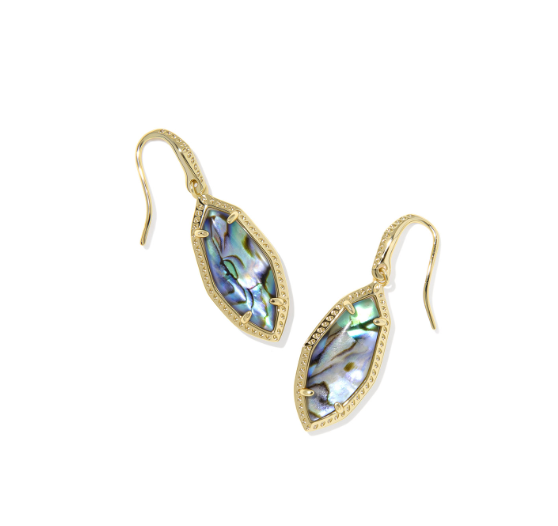 Ophelia Small Drop Ear Gold Abalone Shell
