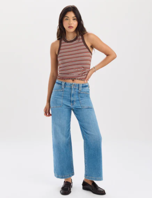 Valley Girl HR Patch Pocket Jean- Fave - 23