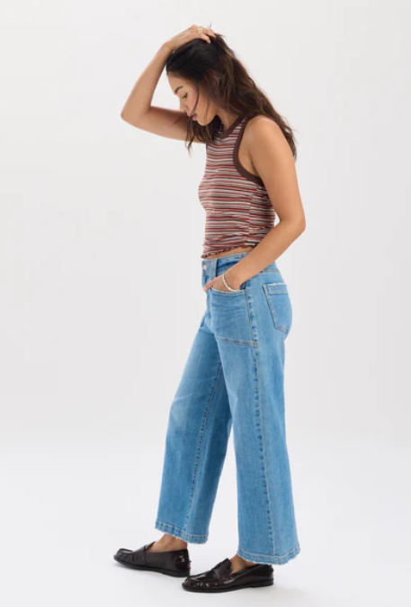 Valley Girl HR Patch Pocket Jean- Fave