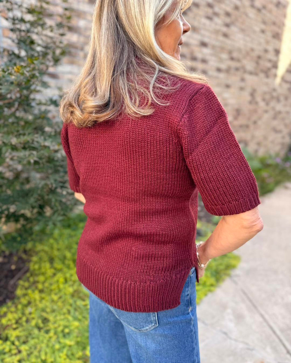 Susie Sweater Top- Bordeaux