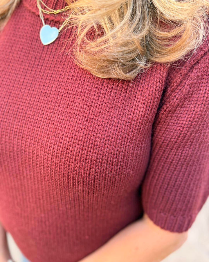 Susie Sweater Top- Bordeaux