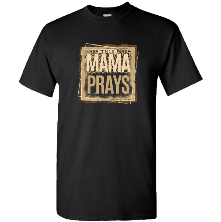 This Mama Prays Soft Tee - Black - M