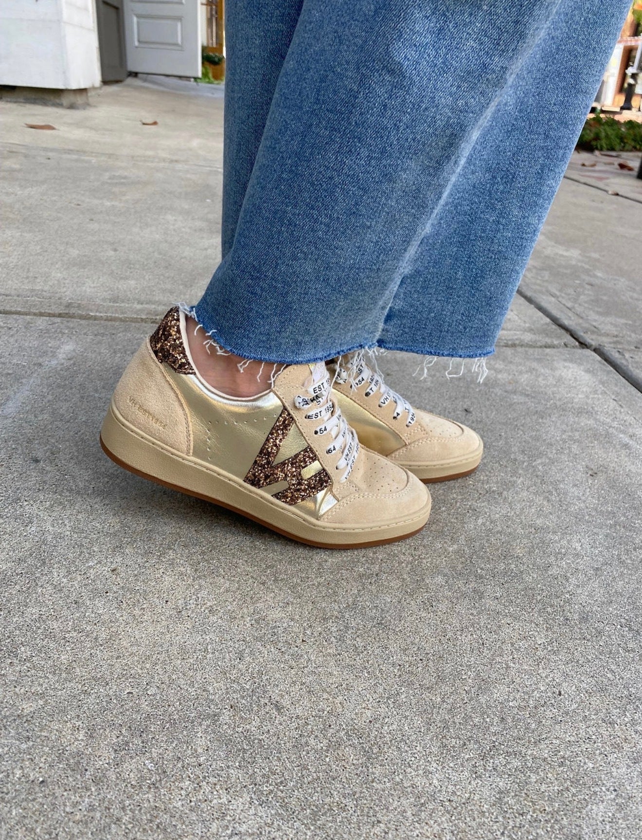 VH Step Sneaker- Gold/Glitter