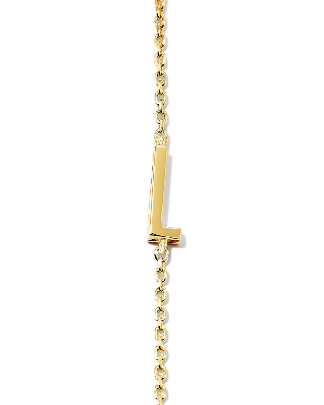 LETTER L INLINE INITIAL NECKLACE 18K GOLD VERMEIL L