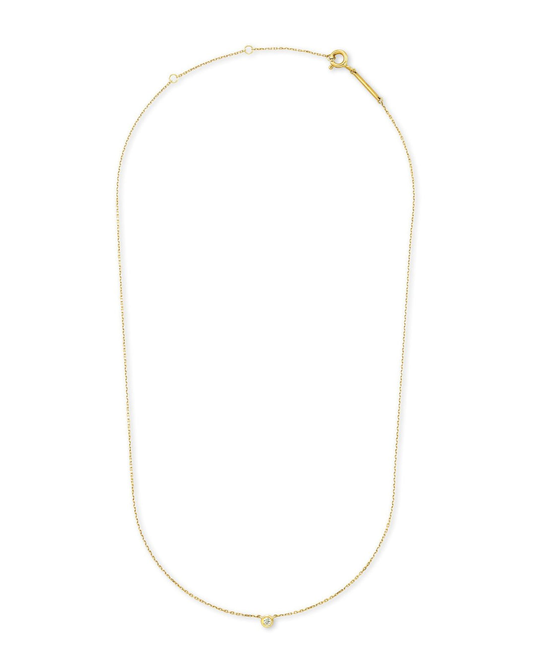 Audrey Pendant Necklace 14K Gold White Diamond