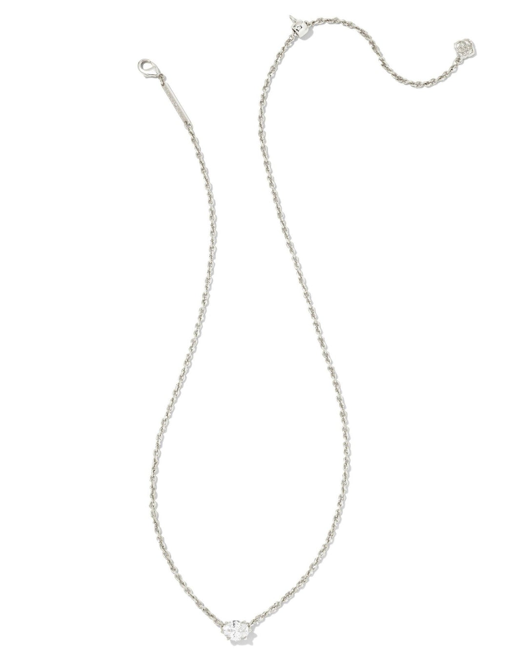 CAILIN PNDNT NCK RHOD METAL WHITE CZ