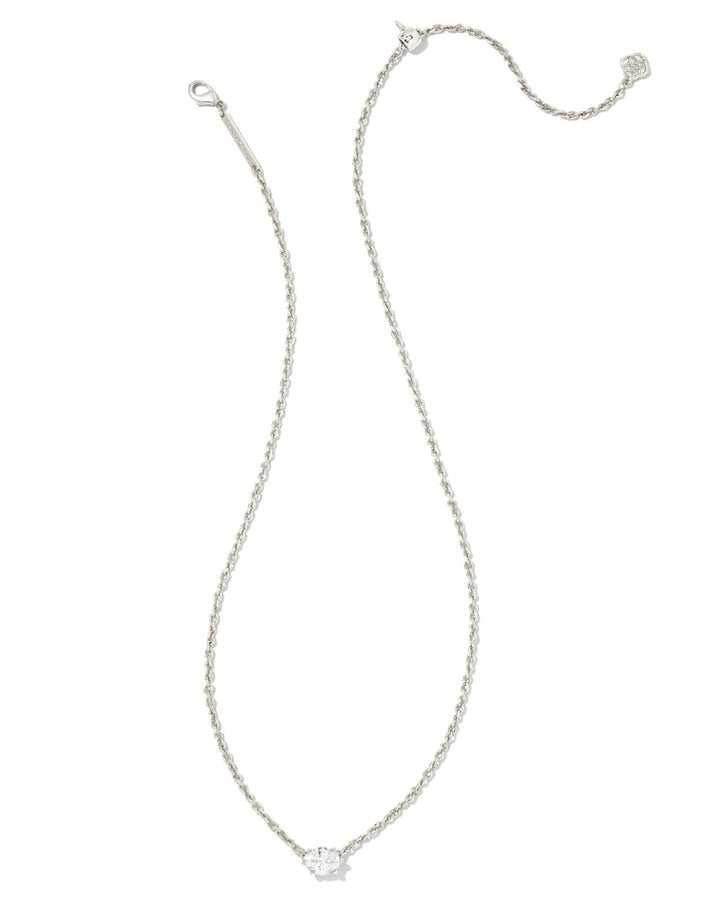 CAILIN PNDNT NCK RHOD METAL WHITE CZ