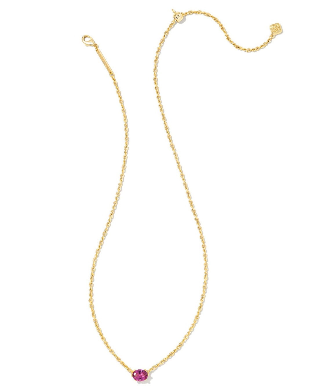 CAILIN PNDNT NCK GOLD PURPLE CRYSTAL