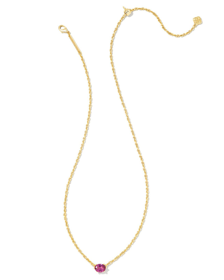 CAILIN PNDNT NCK GOLD PURPLE CRYSTAL