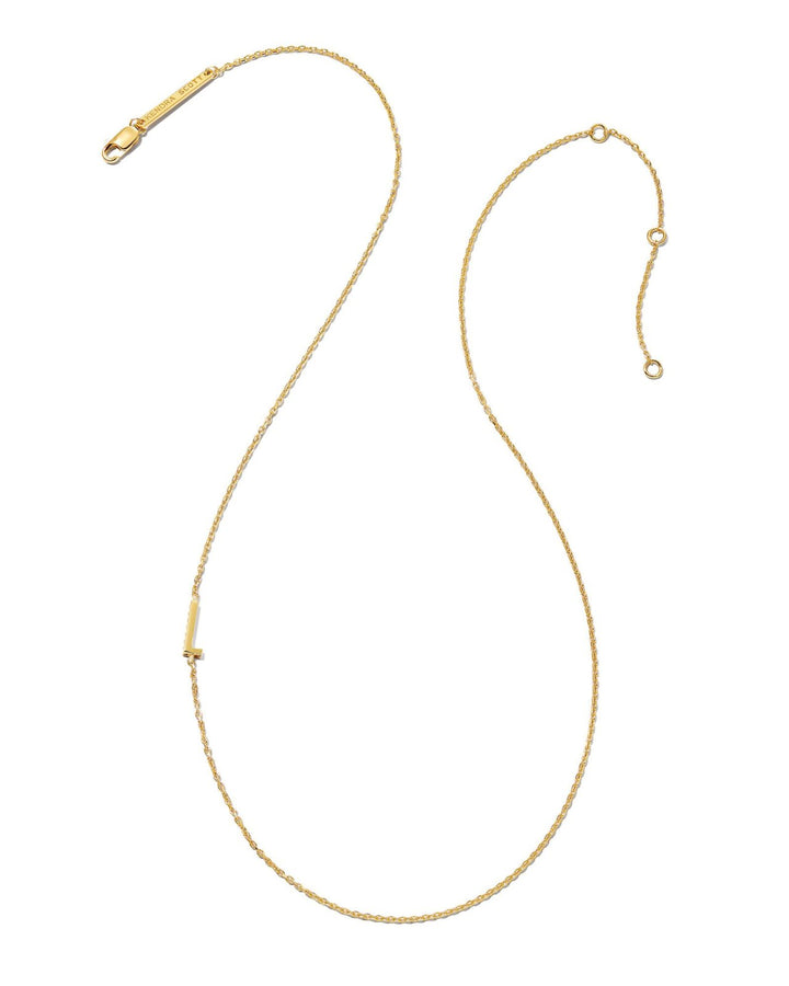 LETTER L INLINE INITIAL NECKLACE 18K GOLD VERMEIL L