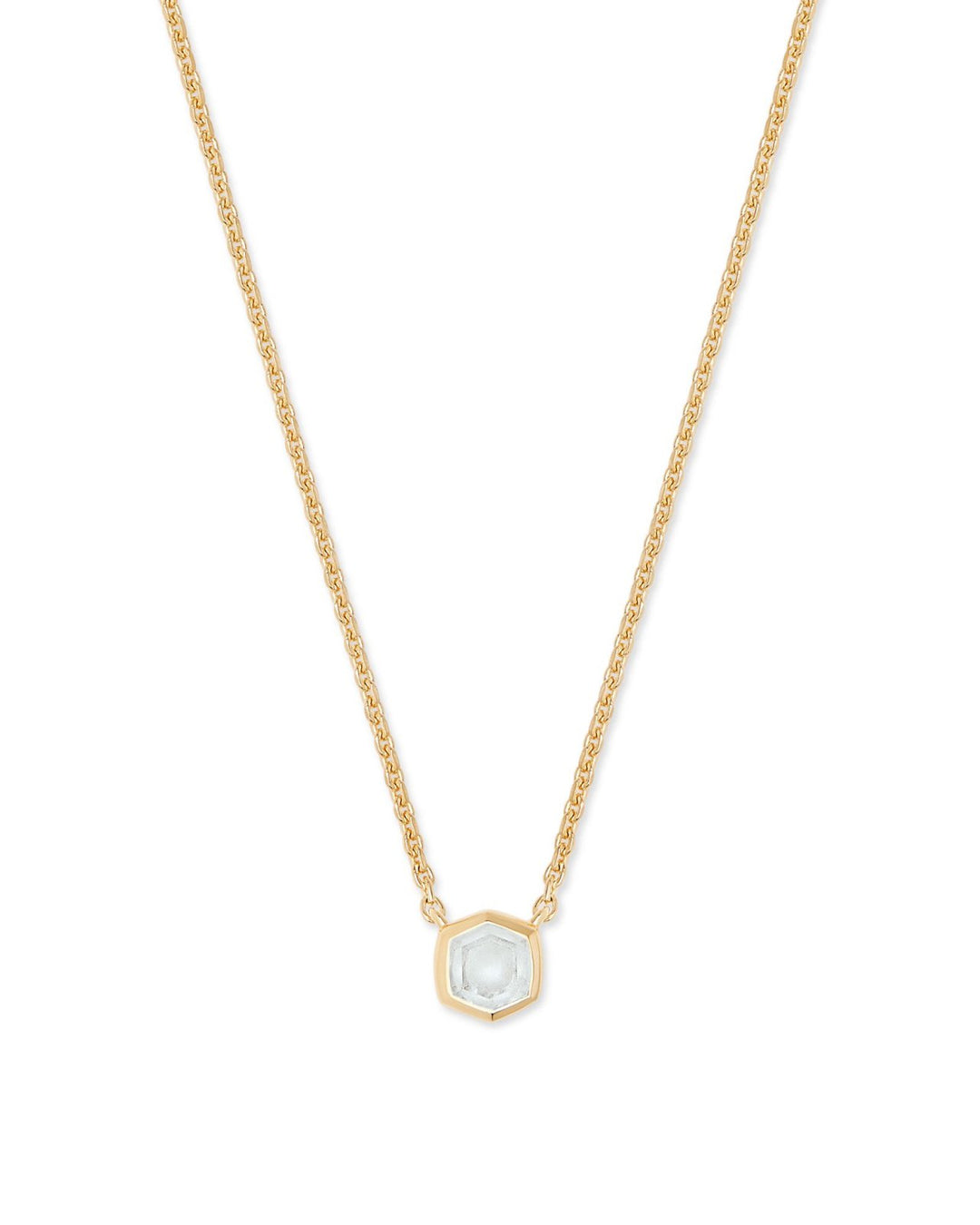 Davie Pendant Necklace 18K Gold Vermeil Rock Crystal