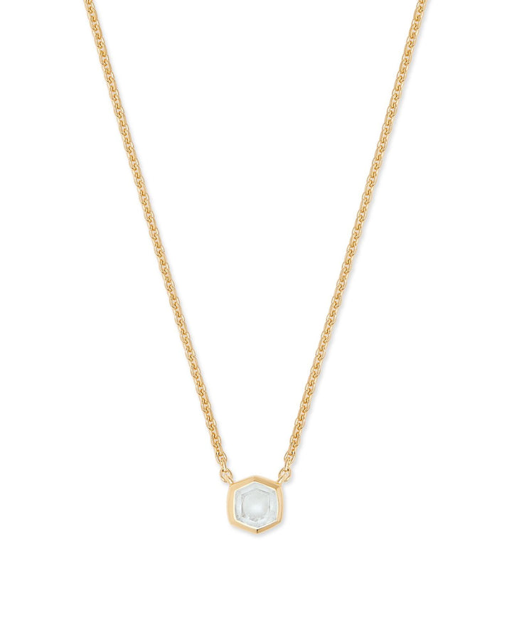 Davie Pendant Necklace 18K Gold Vermeil Rock Crystal