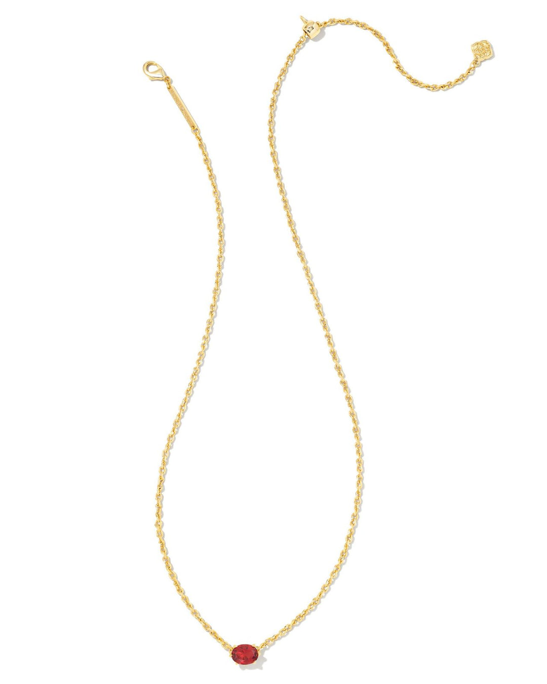 CAILIN PNDNT NCK GOLD BURGUNDY CRYSTAL