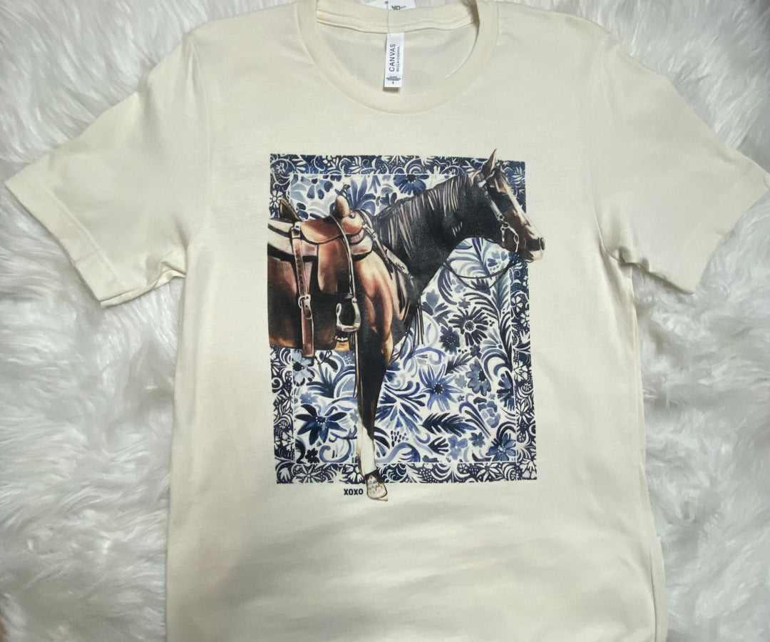Denim Horse Tee - Sm