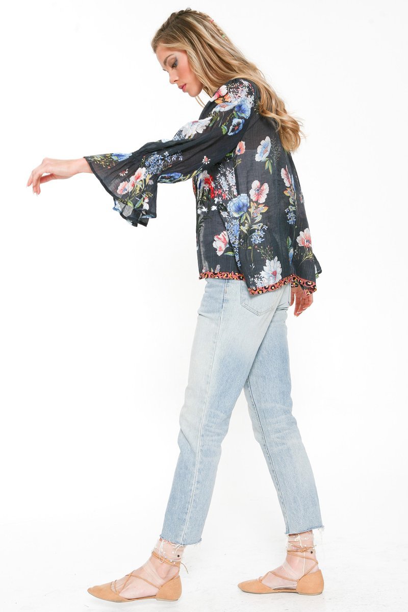 Lovey Dovey Jacket- Night Floral - M