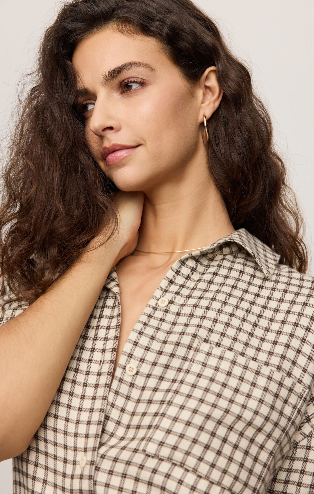 River Plaid Button Up - Dark Chocolate