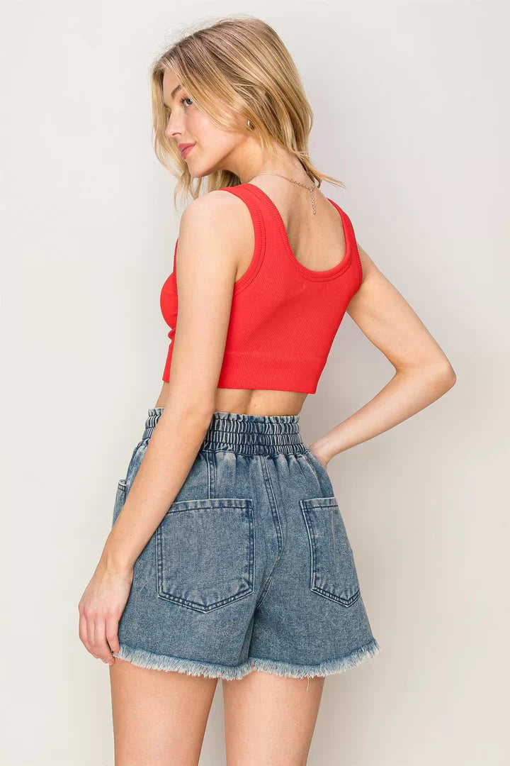 Morgen Crop Top - Red