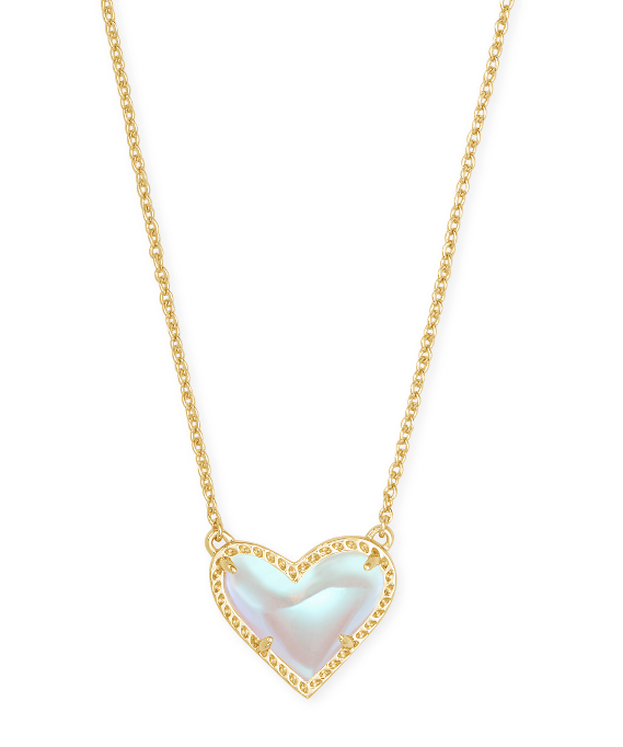 ARI HEART SHORT PENDANT DICHROIC GLASS