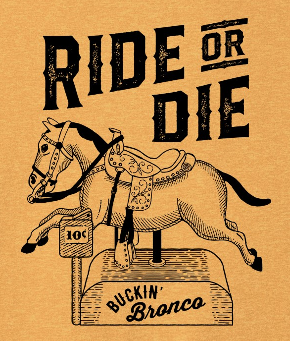Ride or Die Tee- V. Mustard