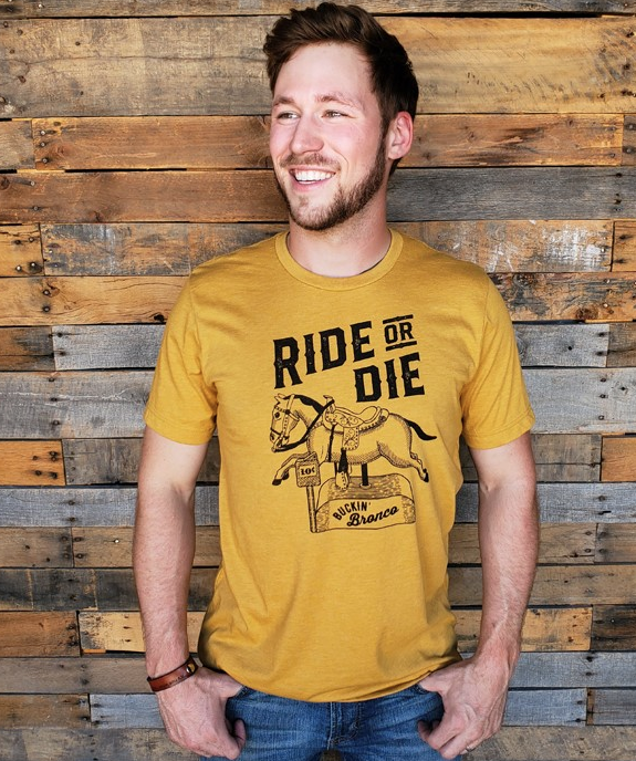 Ride or Die Tee- V. Mustard