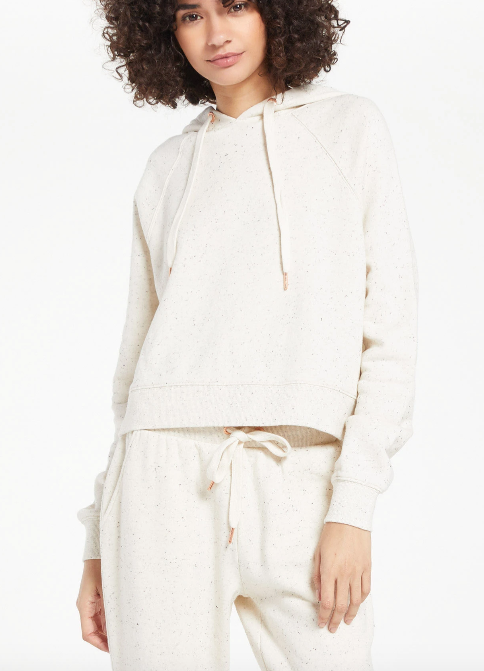 Faith Speckled Hoodie- Natural
