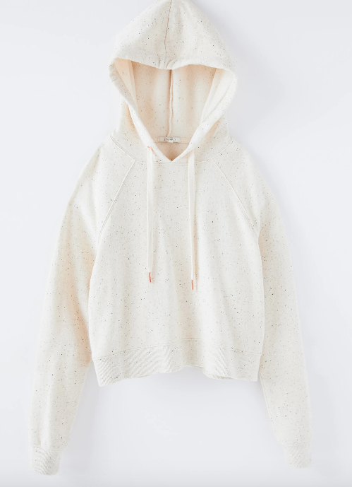 Faith Speckled Hoodie- Natural - Small