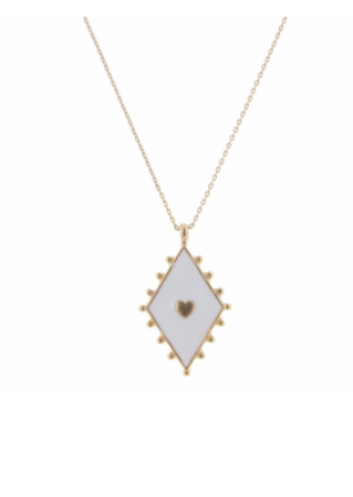 Heart in White Diamond Necklace