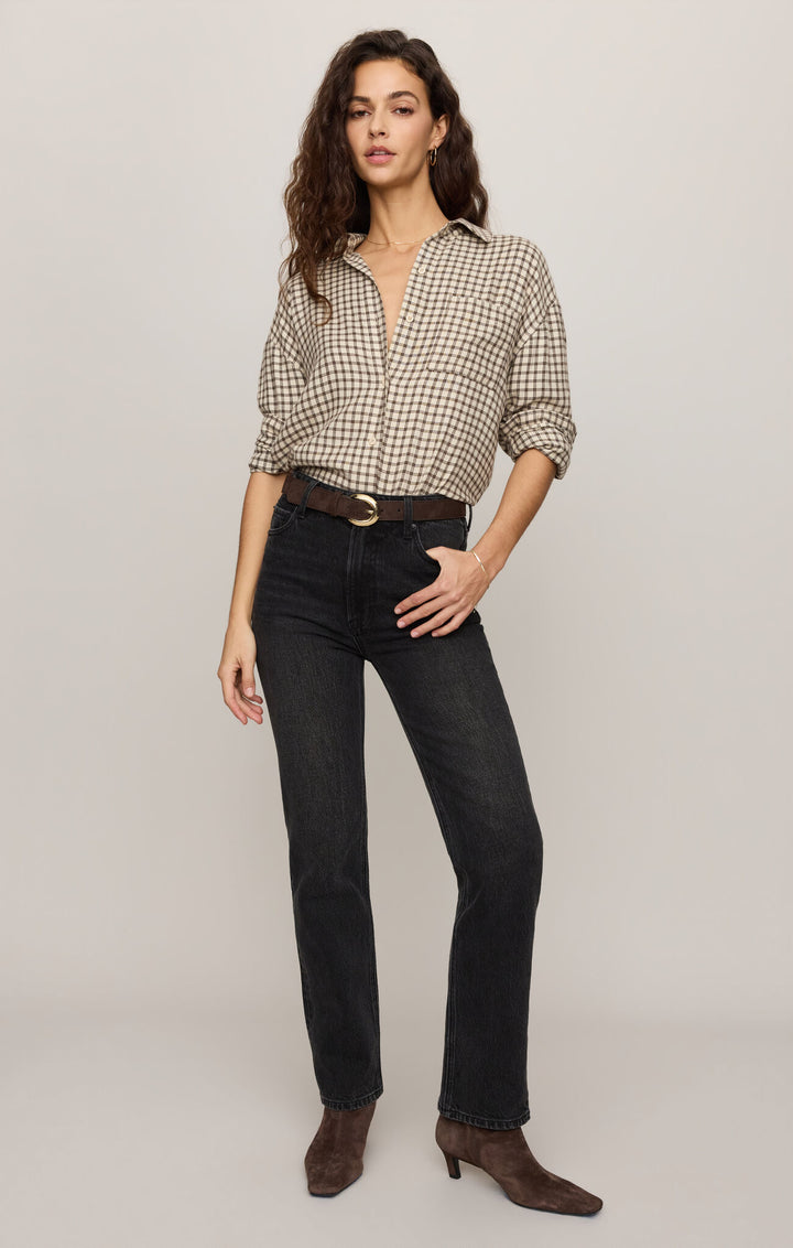River Plaid Button Up - Dark Chocolate