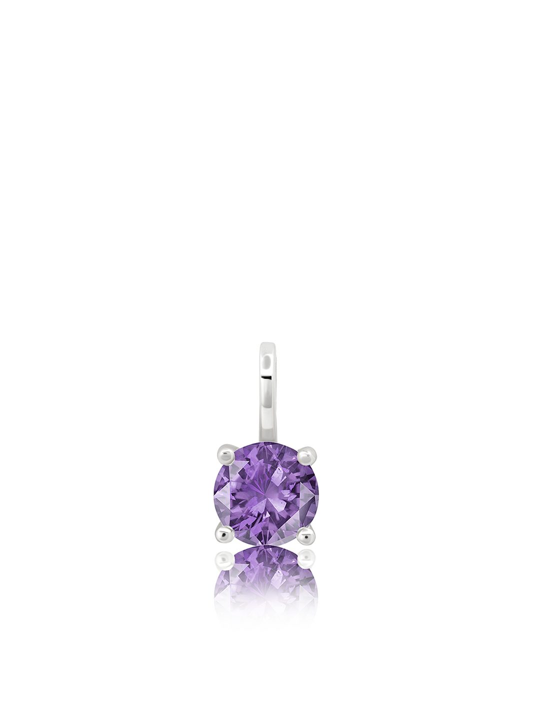 February Amethyst Birthstone Charm