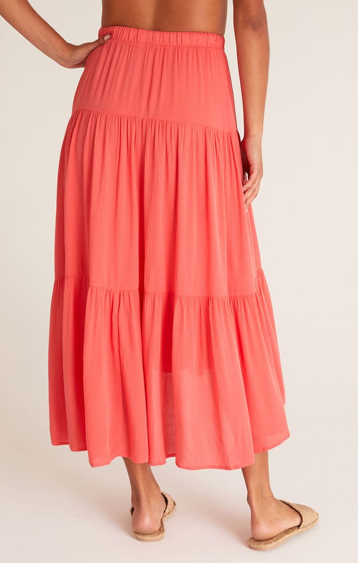 Alba Maxi Skirt- C.Red