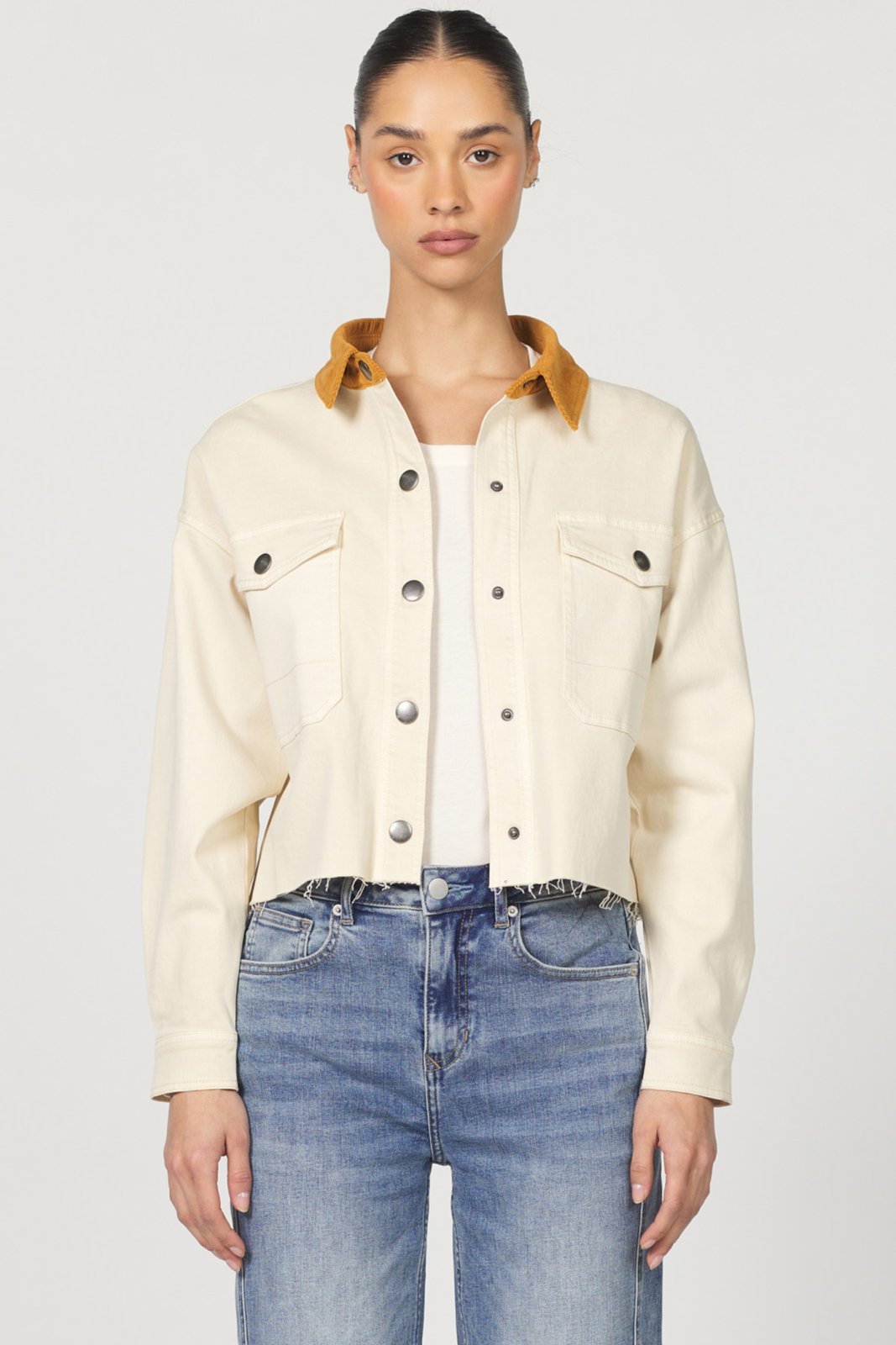 Cropped Gina Jacket - Cashew - S