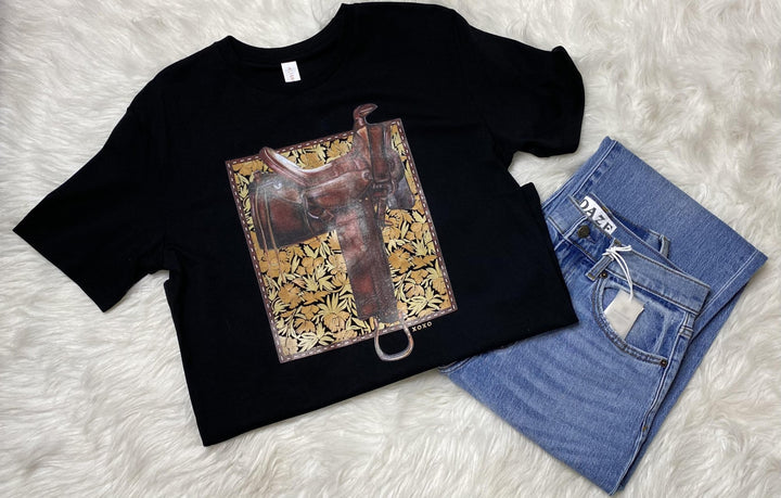 Vintage Saddle Tee - Black - Sm